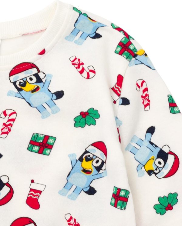 Bluey Boys Long Sleeve Graphic Sweatshirt and Pants-5