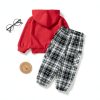 KidStyle Toddler Boy Sweatsuit Red Cotton Hoodie-2