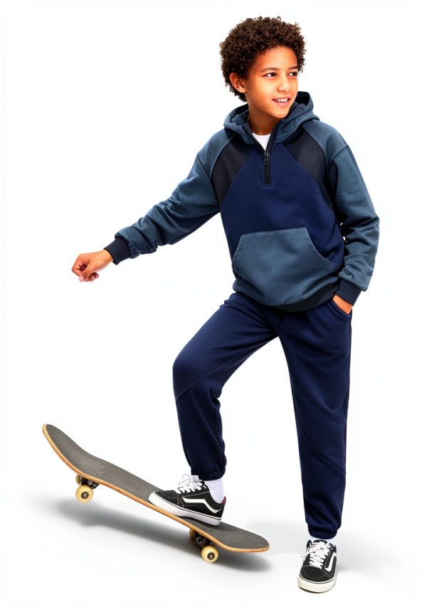 Boys Hoodie Sweatshirt Camo Grey 5-12 Years-4