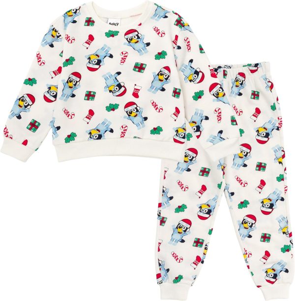 Bluey Boys Long Sleeve Graphic Sweatshirt and Pants-0
