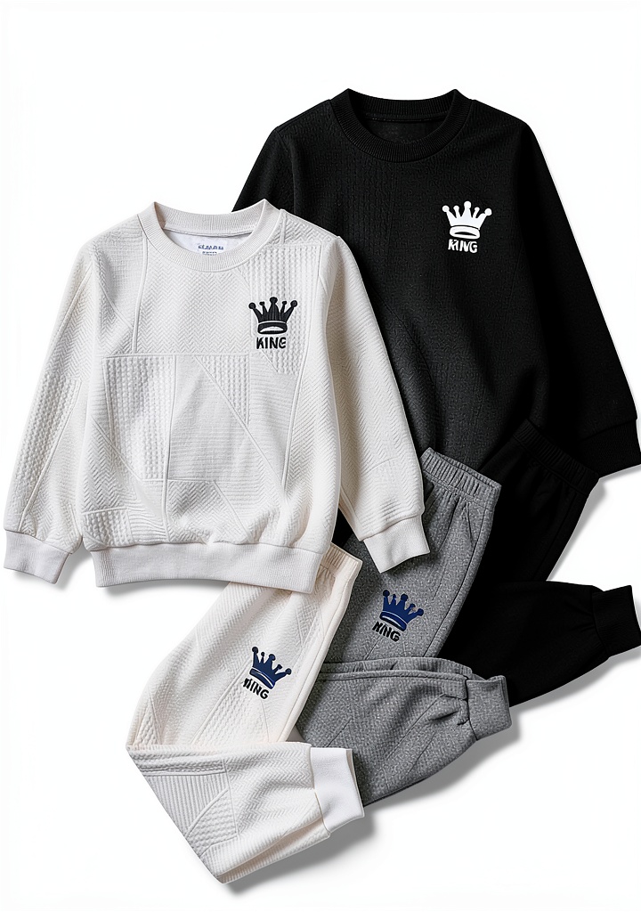 Boys wearing the sweatshirt set