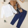 Boys 3-Piece Cozy Set Polyester Hoodie Tee Jeans-3