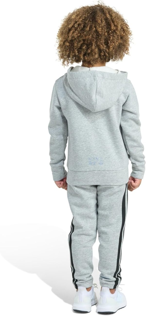 adidas boys hooded sweatsuit medium grey-3