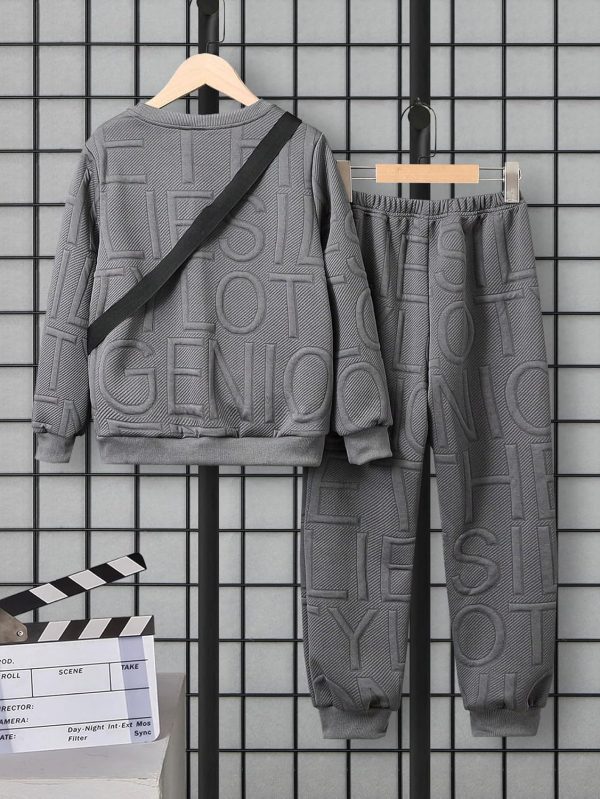 Boys Casual Sweatsuit Polyester Soft Fabric-1