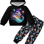 Kids Astronaut Space Hoodie Set 4-5T Boys Tracksuit-0