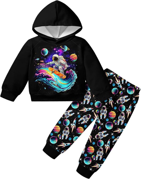 Kids Astronaut Space Hoodie Set 4-5T Boys Tracksuit-0