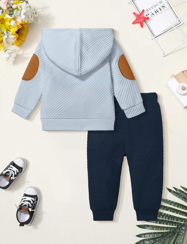 KidStyle Toddler Boy Hoodie Set Soft Cotton-5
