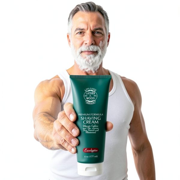 Men's Shaving Cream Lather and Wood Eucalyptus-1