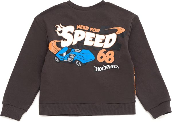 Hot Wheels Boys Sweatshirt and Pants Bentex Cream-5