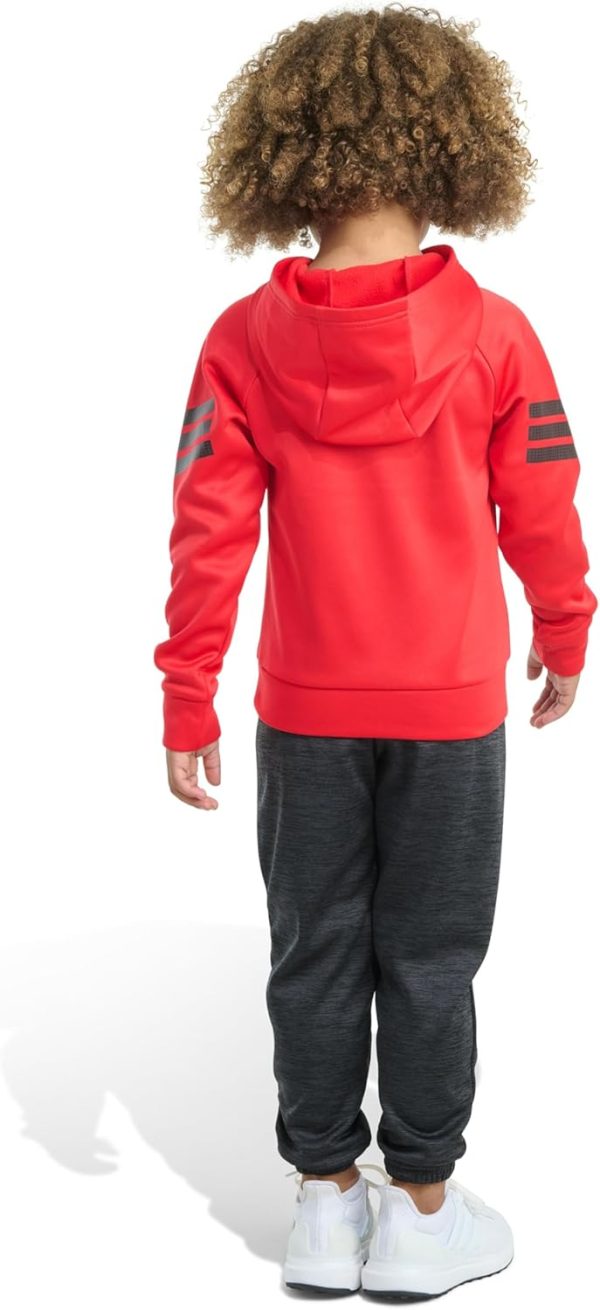 Adidas Boys Sweatsuit Pure Ruby Hoodie Jogger-3