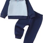 KIMI BEAR Toddler Sweatsuit Soft Polyester Zipper-0