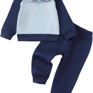 KIMI BEAR Toddler Sweatsuit Soft Polyester Zipper-0