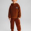 Kids Flannel Bear Ear Hoodie Sweatshirt Set Boys-3