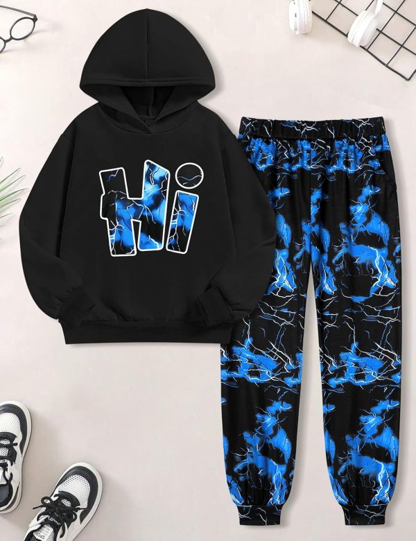Pavo Boys Tie Dye Sweatsuit Soft Cotton Hooded Comfort 7-8-5