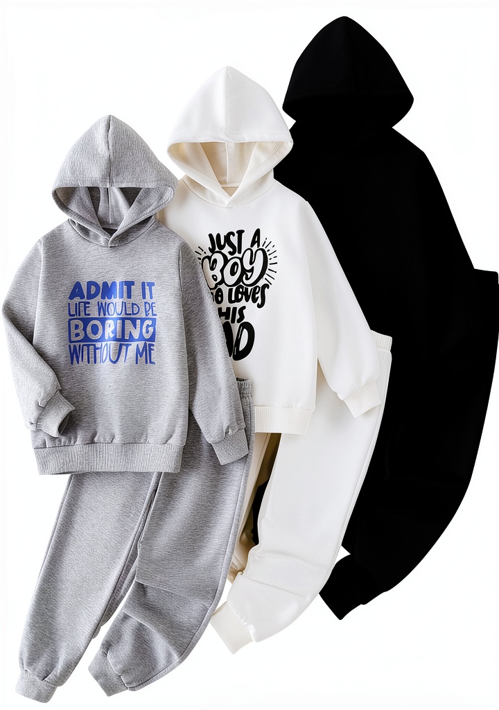 Boys wearing Pavo sweatsuit during a playdate