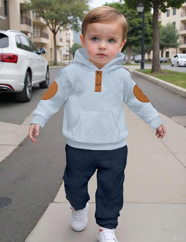 KidStyle Toddler Boy Hoodie Set Soft Cotton-2