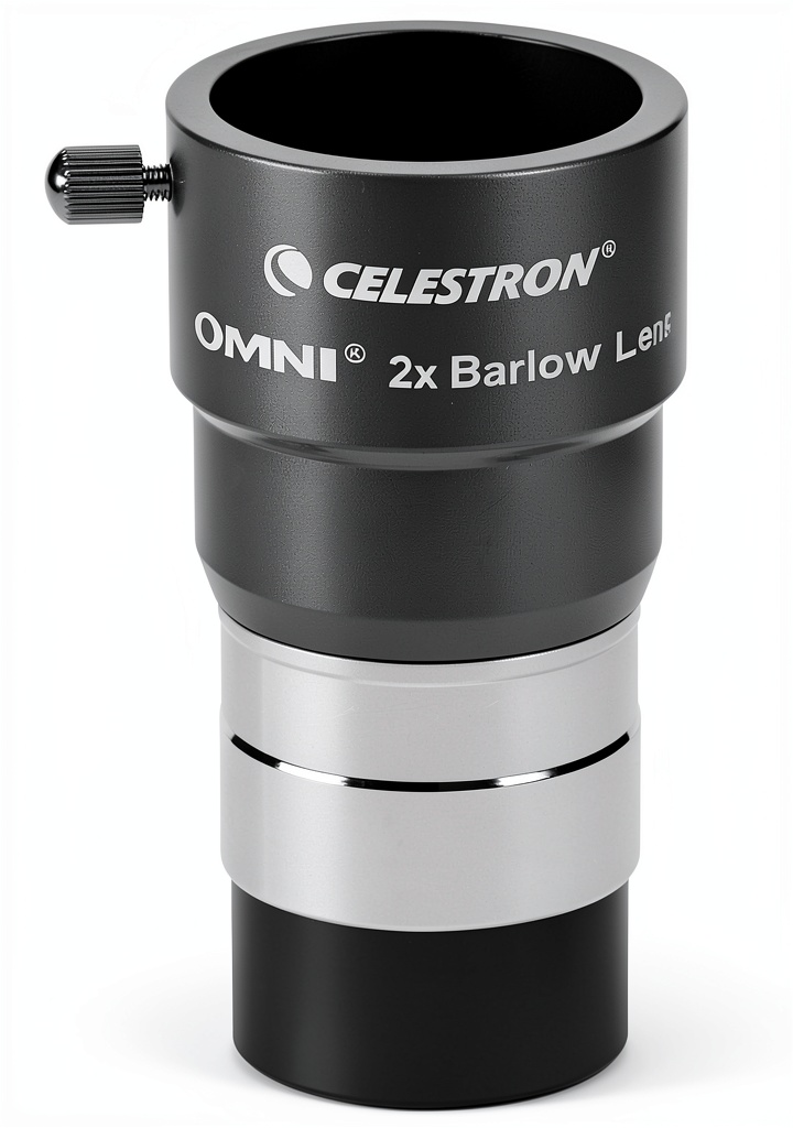 Installing Celestron 1.25" Barlow Lens on a wooden desk