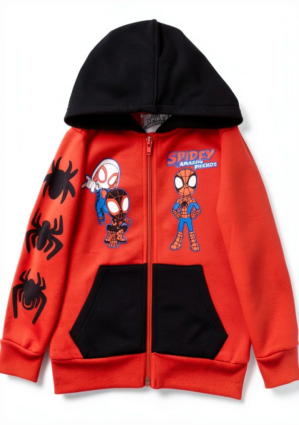 Marvel Spiderman Graphic Hoodie and Joggers Set for Boys-1