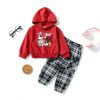 KidStyle Toddler Boy Sweatsuit Red Cotton Hoodie-4