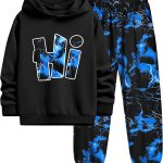 Pavo Boys Tie Dye Sweatsuit Soft Cotton Hooded Comfort 7-8-0