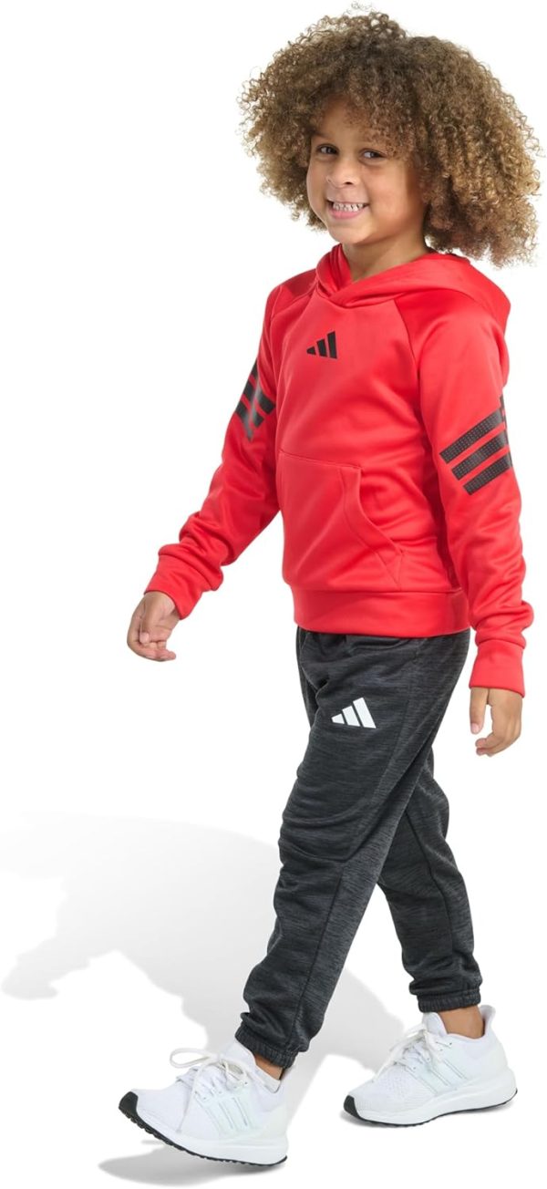 Adidas Boys Sweatsuit Pure Ruby Hoodie Jogger-2