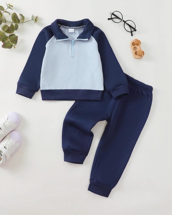 KIMI BEAR Toddler Sweatsuit Soft Polyester Zipper-1