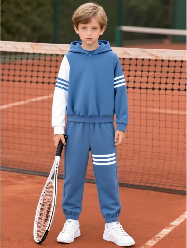 Boys Hoodie Pants Set KidStyle Soft Fabric Design-4