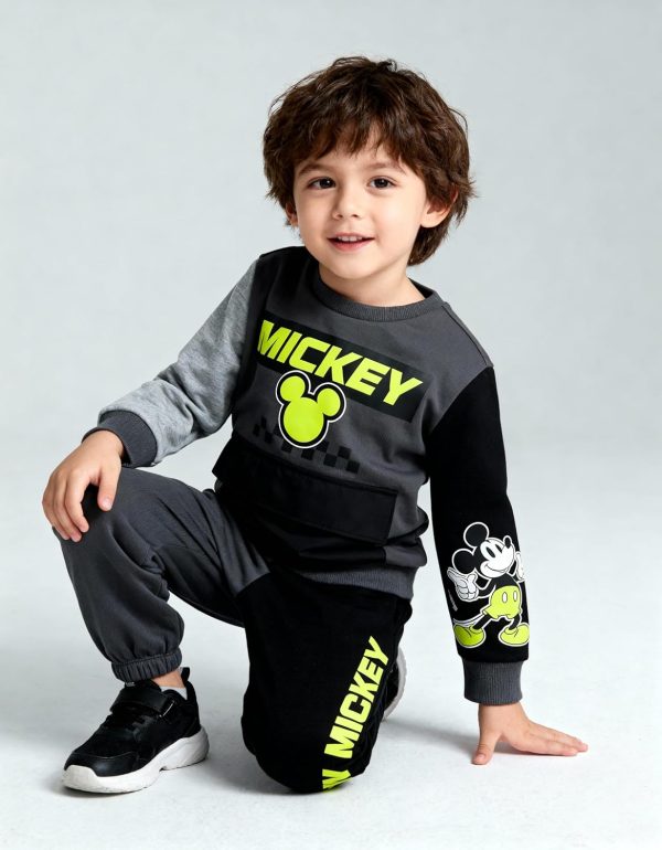 Mickey Boys Sweatsuit Disney Grey 3T Jogger-4