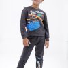 Hot Wheels Boys Sweatshirt and Pants Bentex Cream-1