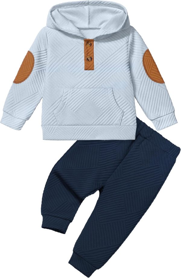 KidStyle Toddler Boy Hoodie Set Soft Cotton-0