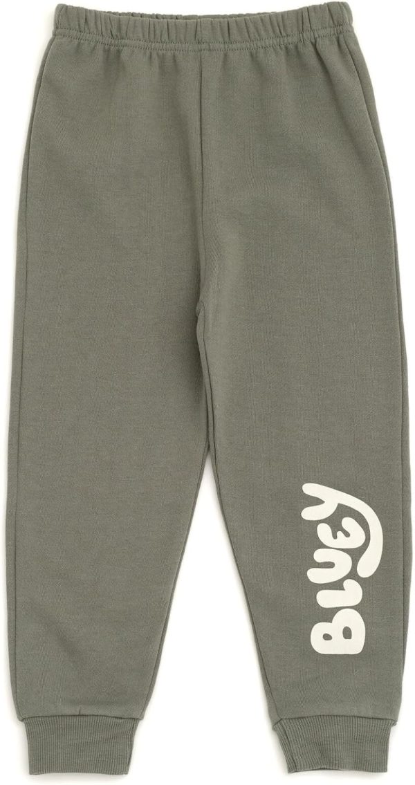 Bluey Boys Sweatshirt and Pants Set Off White Dark Green-4