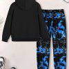 Pavo Boys Tie Dye Sweatsuit Soft Cotton Hooded Comfort 7-8-4