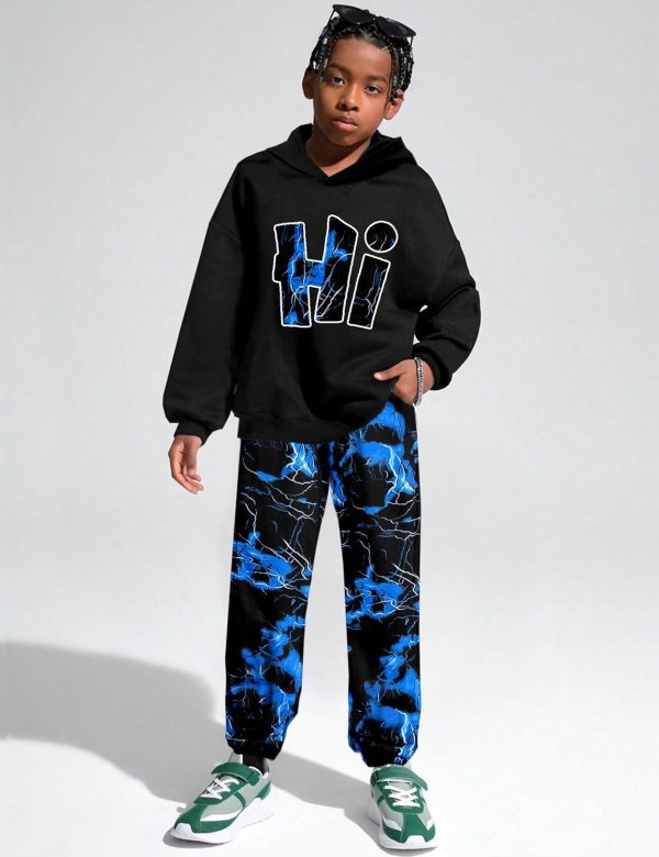 Pavo Boys Tie Dye Sweatsuit Soft Cotton Hooded Comfort 7-8-2