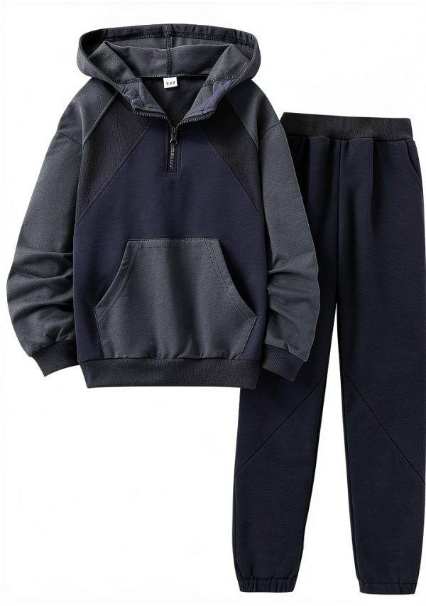 Boys Hoodie Sweatshirt Camo Grey 5-12 Years-0