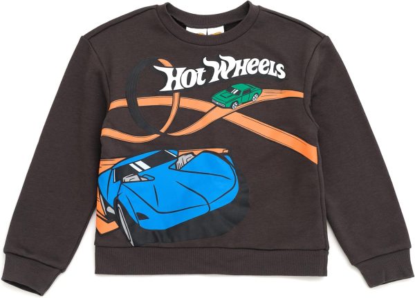 Hot Wheels Boys Sweatshirt and Pants Bentex Cream-4
