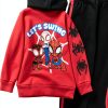 Marvel Spiderman Graphic Hoodie and Joggers Set for Boys-4