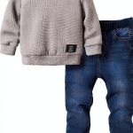 Kids Sweatsuit Set KidStyle Hooded Denim Jeans-0
