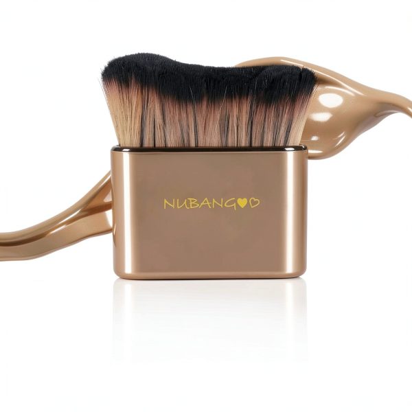 Kabuki Brush nubangoo Professional Makeup Gold-5