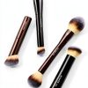 MAANGE Dual Ended Makeup Brush Set 4pcs Soft Bristles Gold-6