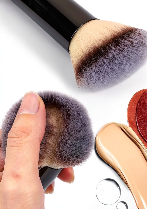 MAANGE Dual Ended Makeup Brush Set 4pcs Soft Bristles Gold-1