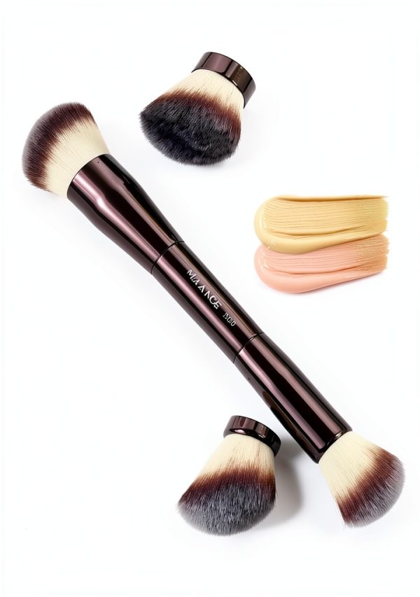 MAANGE Dual Ended Makeup Brush Set 4pcs Soft Bristles Gold-3