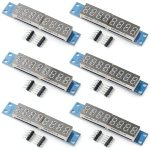 6 PCS 8-Digit 7 Segment MAX7219 Digital Segment Module, Seven Section 8 Bit LED Display Tube for MCU/51/AVR/STM32 for Raspberry Pi ESP8266 Nodemcu (Pack of 6)-0