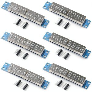 6 PCS 8-Digit 7 Segment MAX7219 Digital Segment Module, Seven Section 8 Bit LED Display Tube for MCU/51/AVR/STM32 for Raspberry Pi ESP8266 Nodemcu (Pack of 6)-0