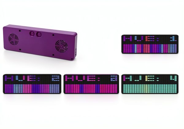 LED Music Spectrum Display Asixxsix 384 RGB Analyzer with 20 Effects-4