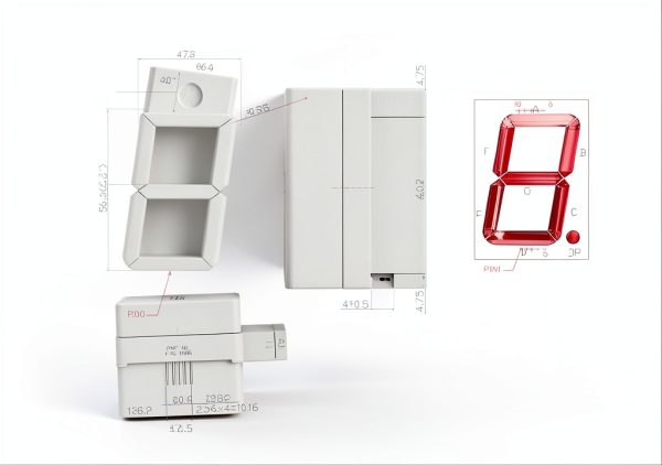Large Seven Segment Display Red 2.3" Alzatex LED, Common Anode-3