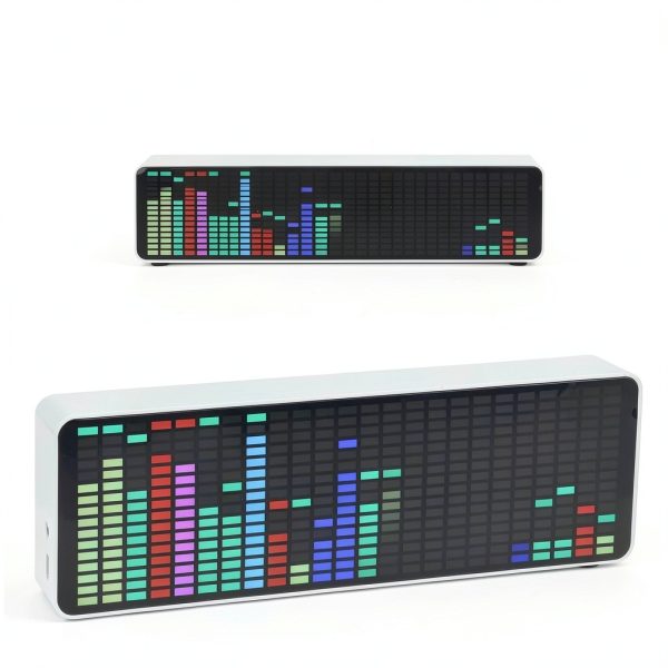 LED Music Spectrum Display GOWENIC 384 RGB LEDs with Sensor Clock-2