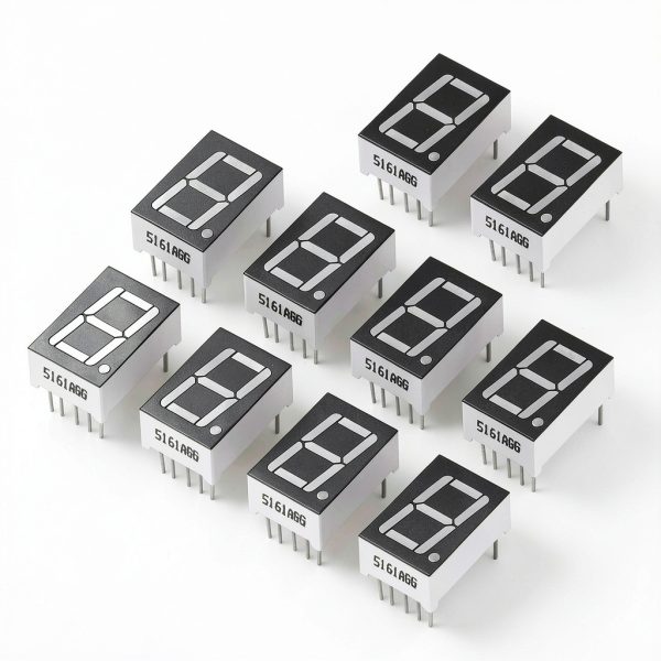 LED Display Digital Tube PATIKIL 7-Segment Green 0.56 inch 10 Pack-0