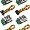 MAX7219 Dot Matrix Module 8x8 LED Display by ALAMSCN with 5 Pin Wires-0