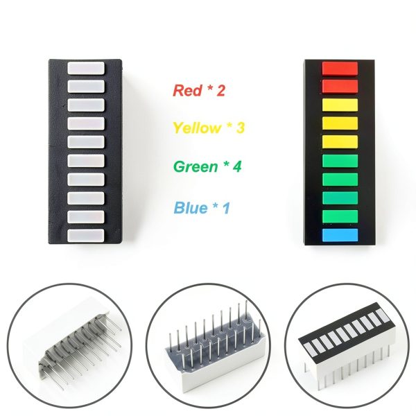 LED Bar Graph Display 10 segment DIP-20 Sockets DAOKAI-2