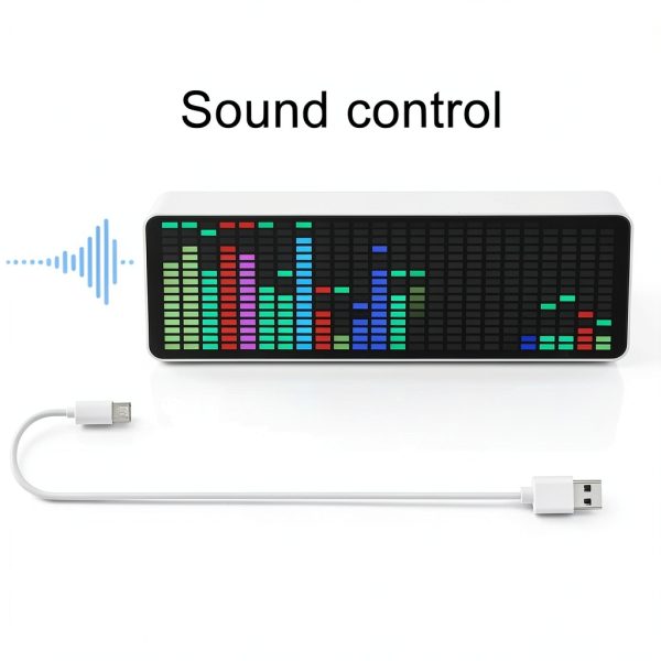LED Music Spectrum Display GOWENIC 384 RGB LEDs with Sensor Clock-4